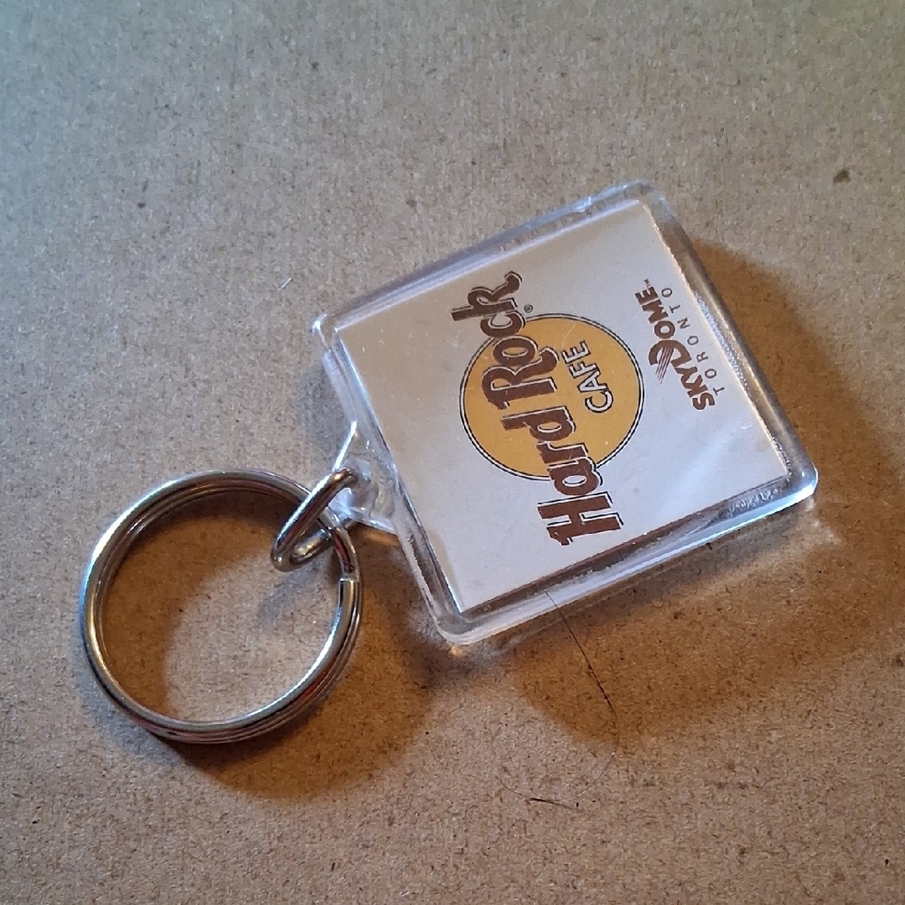 Hard Rock Cafe Yellow and Brown Keychain - Picture 2 of 6